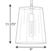 Progress Lighting, Clarion, 1-Light Pendant, Matte Black, Clear Glass Shade - 2 of 4