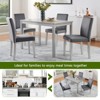 Aukfa 5 Piece Rectangular Dining Table Set with 4 Upholstered Chairs for Kitchen, Dining Room,Silver grey - 3 of 4