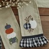 Park Designs Check And Cream Pumpkin Dishtowel Set of 2 - 2 of 3