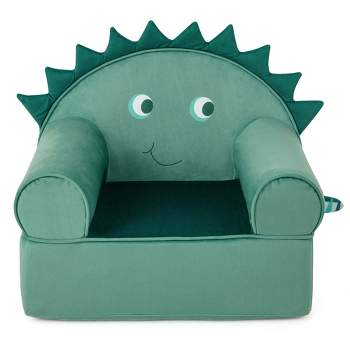 Costway Kids Sofa Foam Filled Armchair Dinosaur Cuddly Toddler Couch with Washable Cover