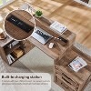 SinCiDo L-Shaped 67" Desk,Farmhouse Computer Desk w/ Charging Station & Filing Cabinets A4/ Letter /F4/ Law,Double-Layer Storage Cabinet,Writing Desk - 2 of 4