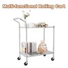 Commercial Grade Utility Cart, 2 Tires Wire Rolling Cart, Steel Service Cart with Wheels - 2 of 4