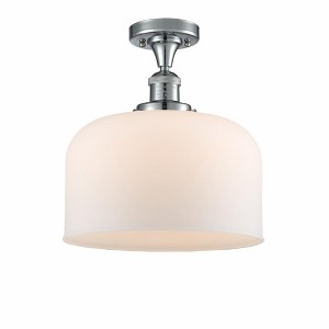 Bell - 1 Light Semi-Flush Mount In Industrial Style-12 Inches Tall and 12 Inches Wide - 1 of 1