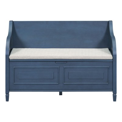 NicBex Modern 41.9" Storage Bench with High Back for Living Room and Entryway