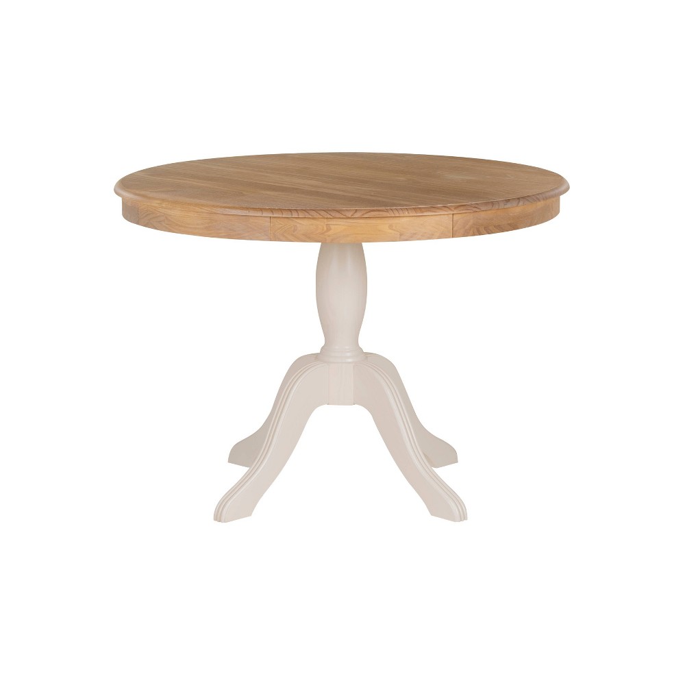 Photos - Garden & Outdoor Decoration Linon Tobin Traditional Pedestal Dining Table White/Natural  