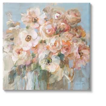 Stupell Industries Blushing Bouquet Pink White Floral Canvas Wall Art