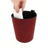 Unique Bargains Car Trash Can Portable Air Conditioning Vent Trash Bin Red 1 Pc 5.5" Length 4.3" Width 5.9" Height Faux Leather - 4 of 4