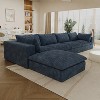 Dewdrop Blue&White Cloud Sofa, Corduroy Fabric Deep Seat Couch with Removable Cushion, No Assembly Needed - 4 of 4