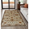 HomeRoots 5' X 8' Cream Oriental Hand Tufted Non Skid Area Rug - 2 of 4