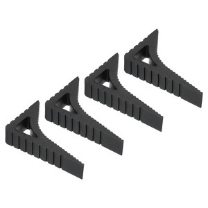 Unique Bargains Rubber Durable Sturdy Non-Slip Heavy Duty Door Stop 4 Pcs - 1 of 4