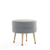 Manhattan Comfort Bailey Woven Polyester Blend Upholstered Ottoman - 2 of 4