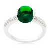 Slickblue Stylish Oval Cubic Zirconia Engagement Ring for Women, 1.8 Ct in Red, Blue, Green, Sizes 5-10 - 3 of 4