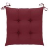 vidaXL Rocking Chair with Cushion Solid Teak Wood - Wine Red - 3 of 4