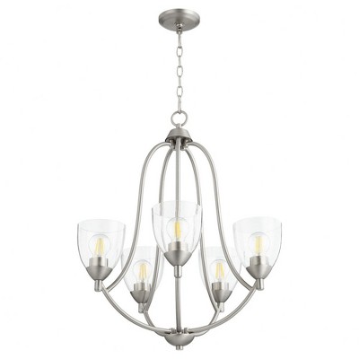 Quorum Lighting Barkley 5 - Light Chandelier in  Satin Nickel