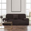 PiccoCasa Velvet Plush Stretch Sofa Slipcovers with Cushion Cover 2 Pcs - image 2 of 3