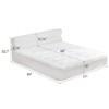 FONTOI 15 Inch Full / King / Queen Size Mattress Bed Frame All in One Pressure Relief Motion Isolation for Dorm Living Room Bedroom, White - 3 of 4