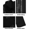 COOFANDY Mens Cuban Guayabera Shirt Short Sleeve Linen Button Down Shirts Casual Summer Beach Tops - 4 of 4