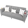83'' Modern Sofa Bed, 3 Seat Couch with Storage Armrests & Side Pockets, Upholstered Sofa with Cup Holder for Living Room Bedroom - 3 of 4