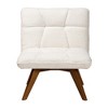Baxton Studio Darielle Japandi Cream Boucle Fabric and Walnut Brown Finished Rubberwood Accent Chair - 3 of 4