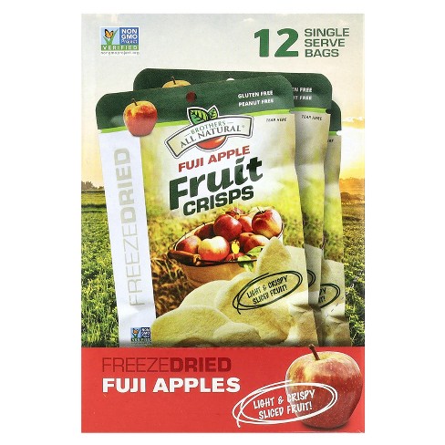 Brothers-All-Natural Fruit Crisps, Fuji Apple, 12 Single-Serve Bags, 0.35 oz (10 g) Each - image 1 of 3