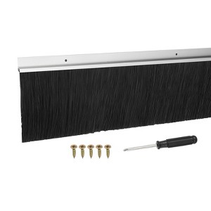 Unique Bargains Aluminum Alloy H-Shape Holder PP Bristle Rust-resistant Door Sweep 1 Pc - 1 of 3