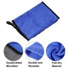 Unique Bargains Extra Large 500 GSM Microfibre Car Drying Towel 11.81"x23.62" Gray Blue 3 Pcs - image 3 of 4