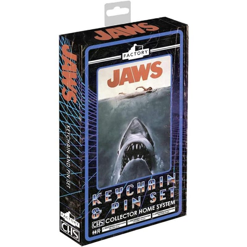 Factory Entertainment Jaws CHS Video Box Keychain & Pin Set, 2 of 4