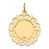Black Bow Jewelry 14k Yellow Gold Filigree St. Anne Medal Pendant, 19mm (3/4 Inch) - 3 of 4