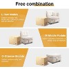 Vintage Modular Sectional Sofa, Convertible Multiple Combination Sofa Couch with Storage, Memory Polyester, - 4 of 4