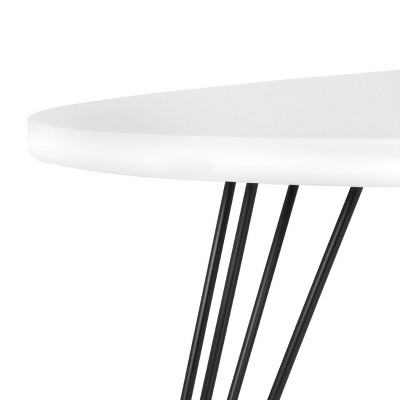 Wynton Triangular Black & White Wood Coffee Table - 44"