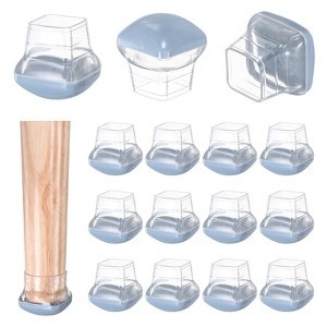 Unique Bargains Silicone Square Chair Leg Caps Floor Protectors 24 Pcs - 1 of 4