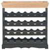 vidaXL Wine Rack Wine Bottle Holder with Top Tray Floor Wine Cabinet Organizer, Engineered Wood - 2 of 4