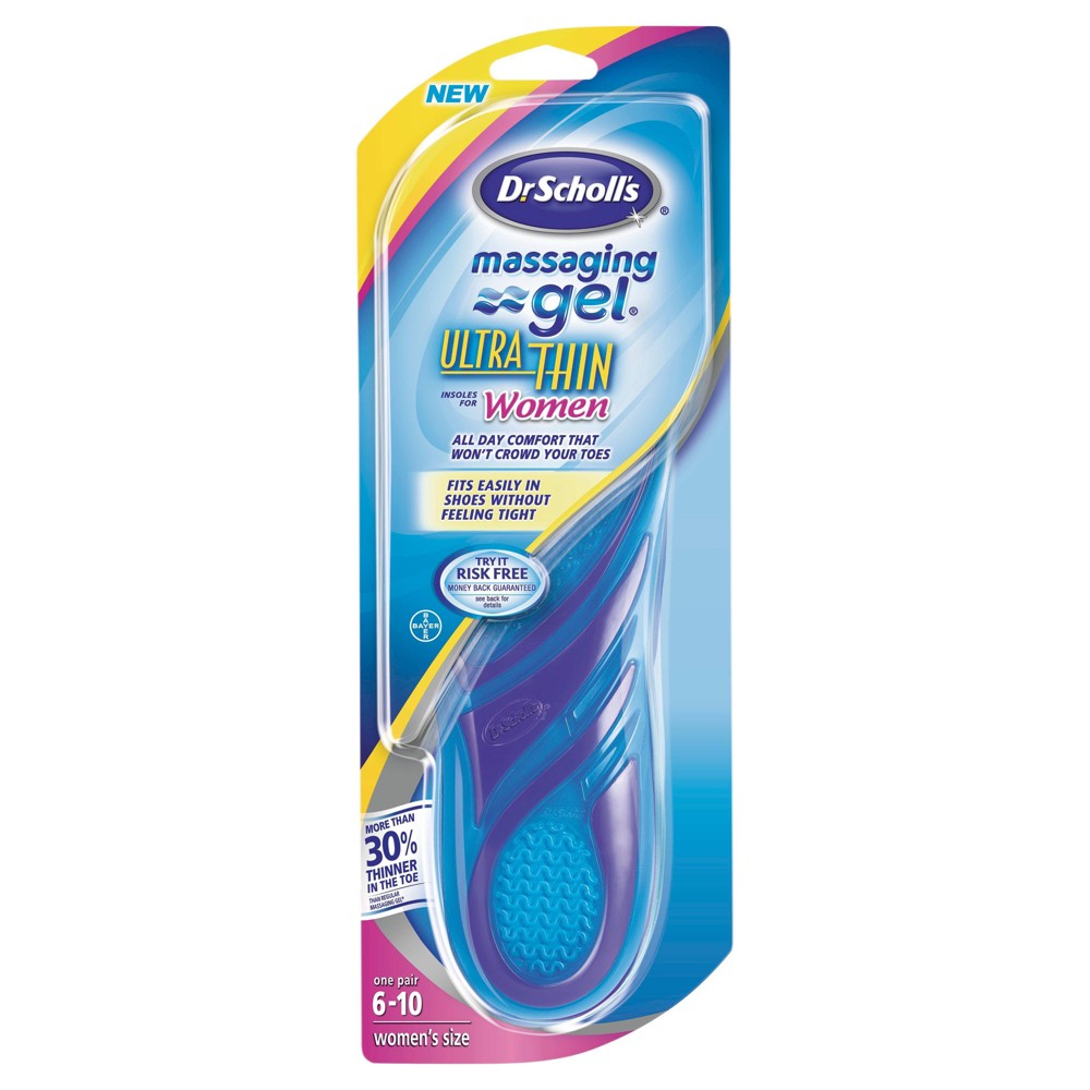 UPC 011017409557 product image for Dr Scholl's Ultra-Thin Insoles with Massaging Gel For Women | upcitemdb.com
