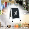 Tableau noir magnétique double face Sunnydaze en forme de A avec cadre en pin - 30" x 20" - 3 of 4