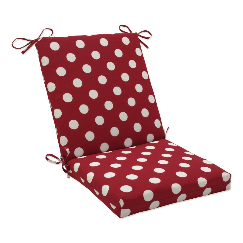Outdoor Chair Cushion - Red/White Polka Dot - Pillow Perfect, 1 of 7