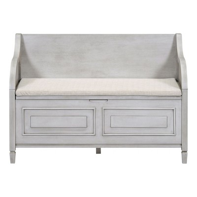 NicBex Modern 41.9" Storage Bench with High Back for Living Room and Entryway