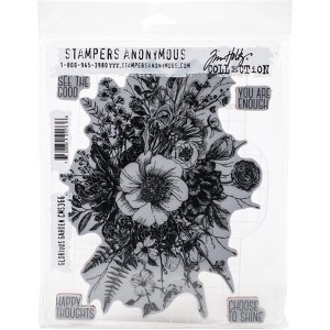 Tim Holtz Cling Stamps 7"X8.5"-Glorious Garden - 1 of 2