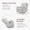 Spruce & Spring Swivel Manual Recliner Faux Leather Glider Recliner - 2 of 4