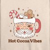 Women's - Instant Message - Hot Cocoa Vibes Retro Santa Mug Lightweight French Terry Slouchy - 2 of 4