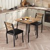 COZONY 3-Piece Dining Table Set with 2 Upholstered Chairs, Metal Frame and Wood Grain Tabletop, Space-Saving Furniture for Small Kitchen or Apartment - 2 of 4