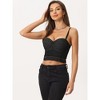 Allegra K Women's Push-Up Sleeveless Jeans Corset Crop Bustier Cami - 2 of 4
