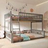 Kumasinova Full XL Over Queen Bunk Bed with Ladder & Guardrails – Solid Pine Wood Bed Frame for Families, Detachable (Splits to 2 Beds) - 2 of 4