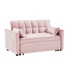 NicBex 55 Inch Loveseat,Modern Velvet Loveseat Sofa/Pullout Bed with Reclining Backrest,Convertible Sleeper Sofa Bed for Living Room - 4 of 4