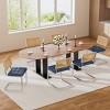 FURNIinspire Dining Chairs Set Of 2 Rattan Dining Chair, Dining Room Chairs, Mid Century Accent Chair Kitchen Chairs, Blue, 20.86"*16.92"*32.67" - 4 of 4