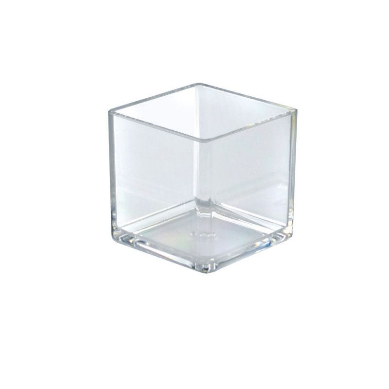 Azar Displays 4" Deluxe Clear Acrylic Square Cube Bin for Counter, 2-Pack, 3 of 5