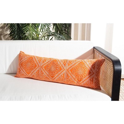Valenti Bohemian Orange Cotton Rectangular Pillow