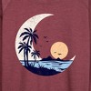Women's - Instant Message - Moon Beach Scene Lightweight French Terry Slouchy - 2 of 4