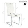 NicBex Modern Dining Chairs with Faux Leather Padded Seat,Armless Chairs with Chrome Metal Legs for Kitchen,Living Room - 3 of 4