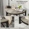 Lirago Gray Half-Round 3-Tier Side Table or End Table Rustic Wood and Black Metal Frame for Storage and Decor - 4 of 4