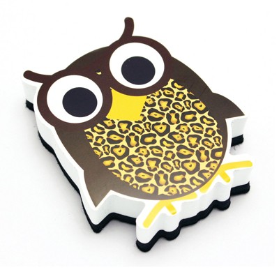 Ashley Productions Magnetic Whiteboard Eraser, Wise Owl (Pack of 6)